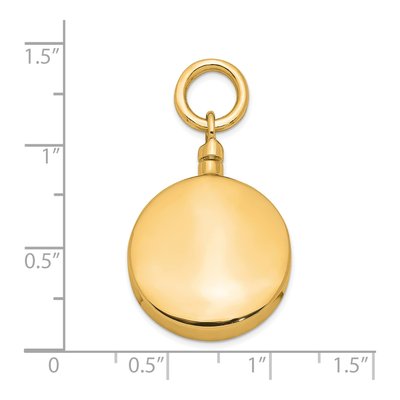 Gold-Plated Sterling Silver Round Ash Holder Pendant – view 4