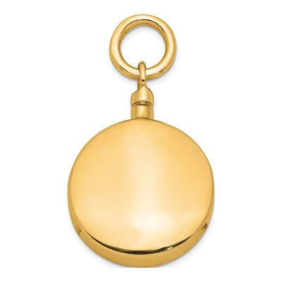 Gold-Plated Sterling Silver Round Ash Holder Pendant