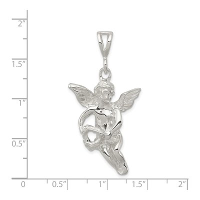 Sterling Silver Flying Angel Heart Pendant – view 4