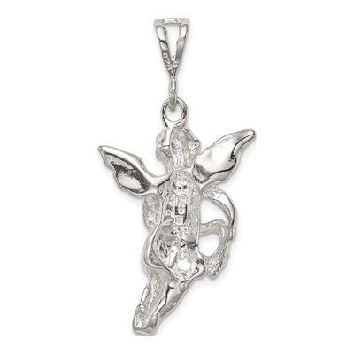 Sterling Silver Flying Angel Heart Pendant – view 5