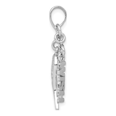 Sterling Silver Angel Wing Pendant – view 3