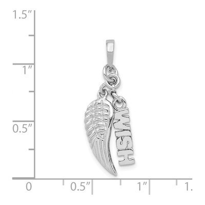 Sterling Silver Angel Wing Pendant – view 4