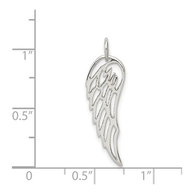 Sterling Silver Angel Wing Pendant – view 4