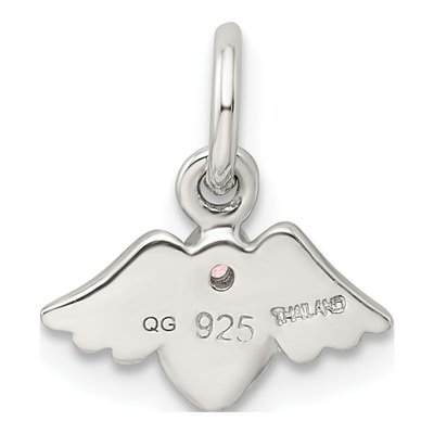 Sterling Silver CZ Heart Pendant – view 5