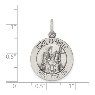 Sterling Silver Pope Francis Medal Pendant – view 4