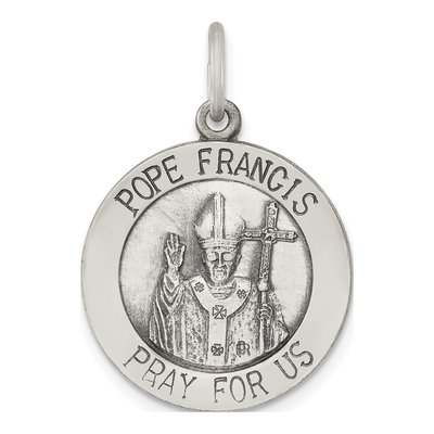 Sterling Silver Pope Francis Medal Pendant