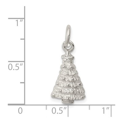 Sterling Silver Christmas Tree Pendant – view 4