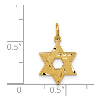 Gold-Plated Sterling Silver Jewish Star Pendant – view 4
