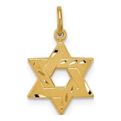 Gold-Plated Sterling Silver Jewish Star Pendant