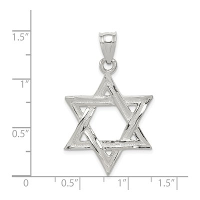 Sterling Silver Star of David Pendant – view 4