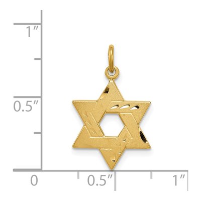 Gold-Plated Sterling Silver Jewish Star Pendant – view 4