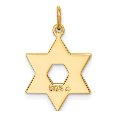 Gold-Plated Sterling Silver Jewish Star Pendant – view 5