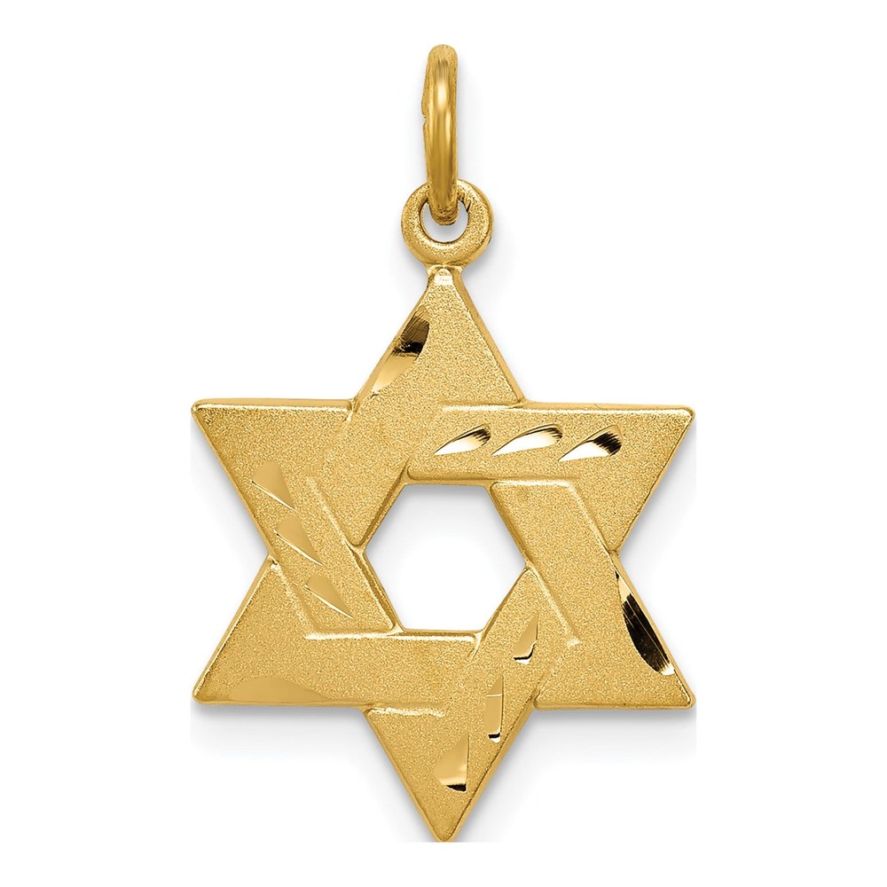 Gold-Plated Sterling Silver Jewish Star Pendant