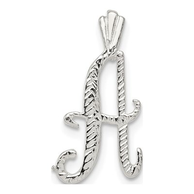Sterling Silver Letter A Slide Pendant