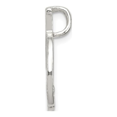 Sterling Silver Letter D Slide Pendant – view 3