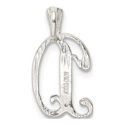 Sterling Silver Letter D Slide Pendant – view 5