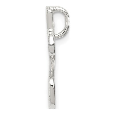 Sterling Silver Letter E Slide Pendant – view 3