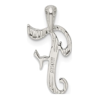 Sterling Silver Letter F Slide Pendant – view 4