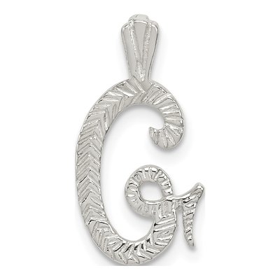 Sterling Silver Letter G Slide Pendant