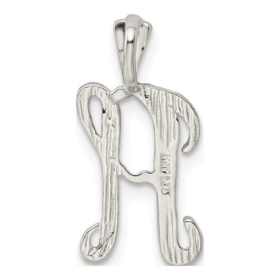 Sterling Silver Letter H Slide Pendant – view 4