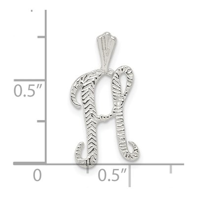 Sterling Silver Letter H Slide Pendant – view 5