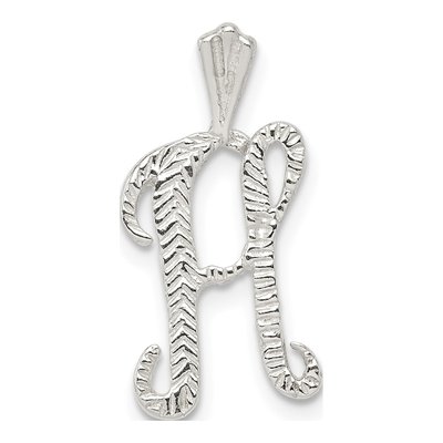 Sterling Silver Letter H Slide Pendant