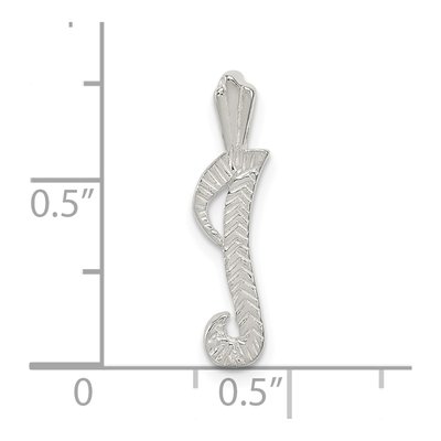 Sterling Silver Letter I Initial Slide Pendant – view 5