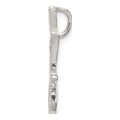 Sterling Silver Letter J Slide Pendant – view 3