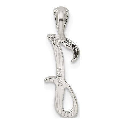 Sterling Silver Letter J Slide Pendant – view 4