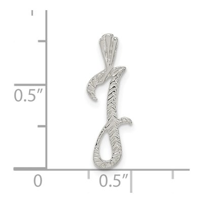 Sterling Silver Letter J Slide Pendant – view 5