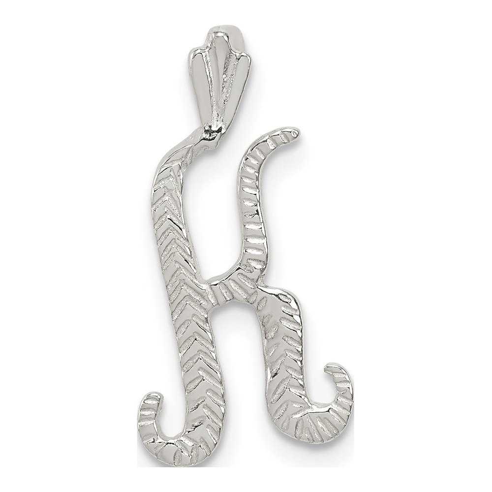 Sterling Silver Letter K Initial Chain Slide