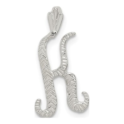Sterling Silver Letter K Slide Pendant