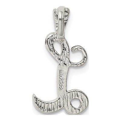 Sterling Silver Letter L Slide Pendant – view 4