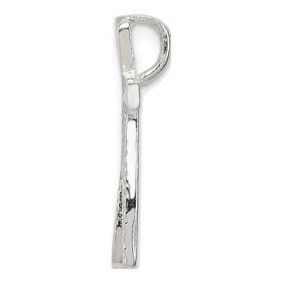 Sterling Silver Letter N Slide Pendant – view 3