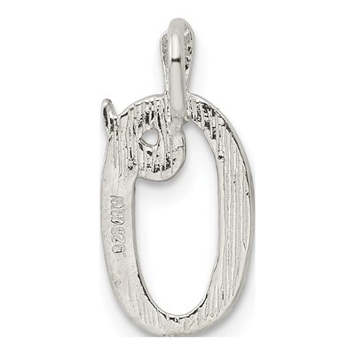Sterling Silver Letter O Slide Pendant – view 4