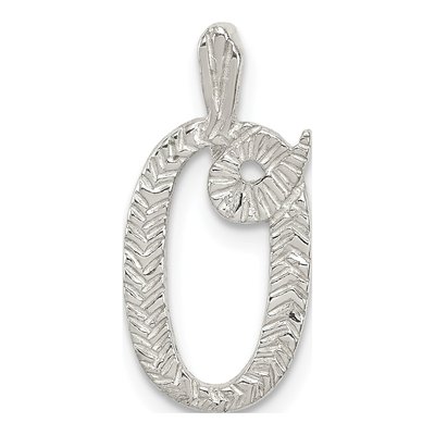 Sterling Silver Letter O Slide Pendant