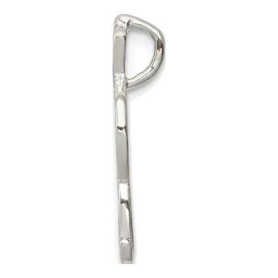 Sterling Silver Letter R Slide Pendant – view 3