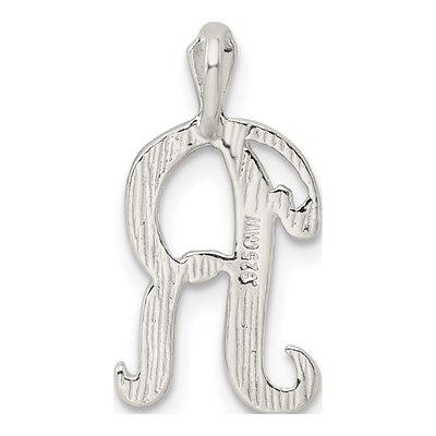 Sterling Silver Letter R Slide Pendant – view 4