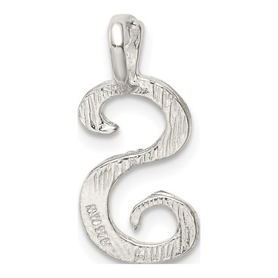 Sterling Silver Letter S Slide Pendant – view 4
