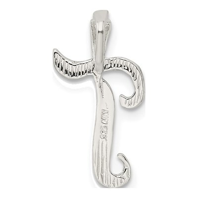 Sterling Silver Letter T Slide Pendant – view 4