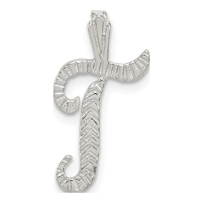 Sterling Silver Letter T Slide Pendant