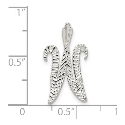Sterling Silver Letter W Slide Pendant – view 5