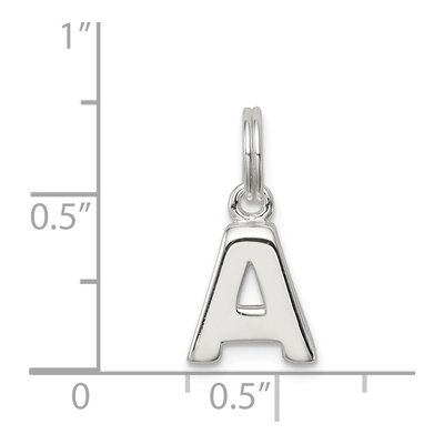 Sterling Silver Letter A Pendant – view 4