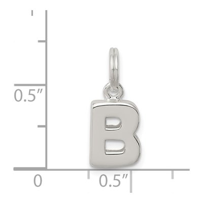 Sterling Silver Letter B Charm – view 4