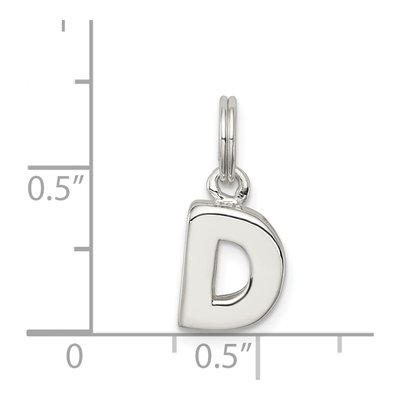 Sterling Silver Letter D Pendant – view 4