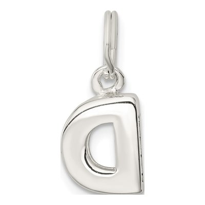Sterling Silver Letter D Pendant – view 5