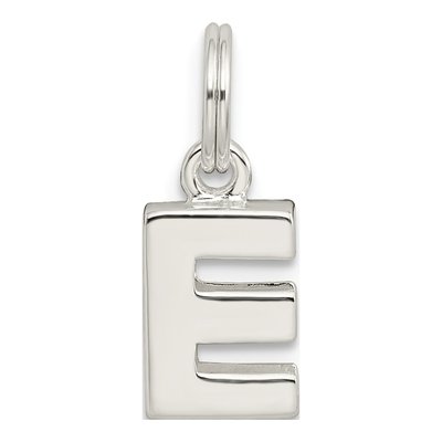 Sterling Silver Letter E Charm