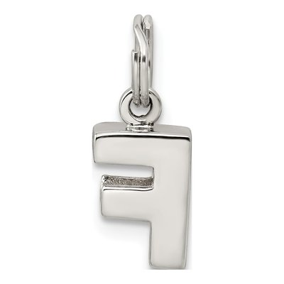 Sterling Silver Letter F Charm – view 4