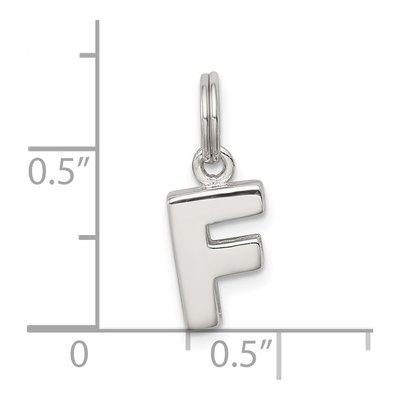 Sterling Silver Letter F Charm – view 5