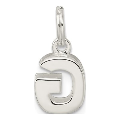 Sterling Silver Letter G Charm – view 4